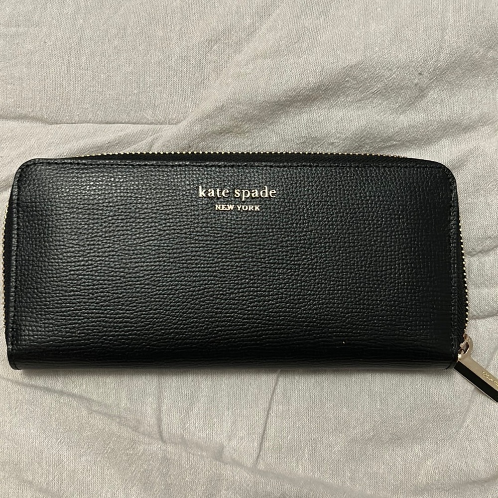 Kate Spade Black Zip Around Wallet